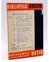 Contracubierta de BIBLIOTECA ROCÍO 50 L. UN CABALLERO DESCONOCIDO. EL DIVINO ÁLEX (Eduardo Marquina) Betis Circa 1939