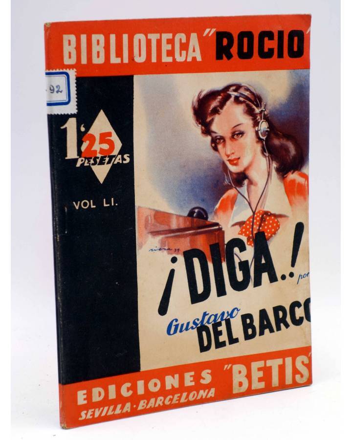 Cubierta de BIBLIOTECA ROCÍO 51 LI. DIGA (Gustavo Del Barco) Betis Circa 1939