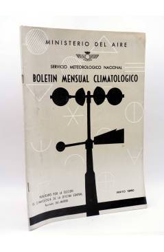 Cubierta de BOLETÍN MENSUAL CLIMATOLÓGICO SEL SERVICIO METEORÓGICO NACIONAL. MINISTERIO DEL AIRE. MAYO 1960
