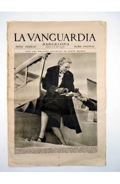 Cubierta de PERIÓDICO LA VANGUARDIA. BARCELONA. 10 MAYO 1936. NOTAS GRAFICAS 8 PÁGS. AMY MOLLISON. La Vanguardia 1936
