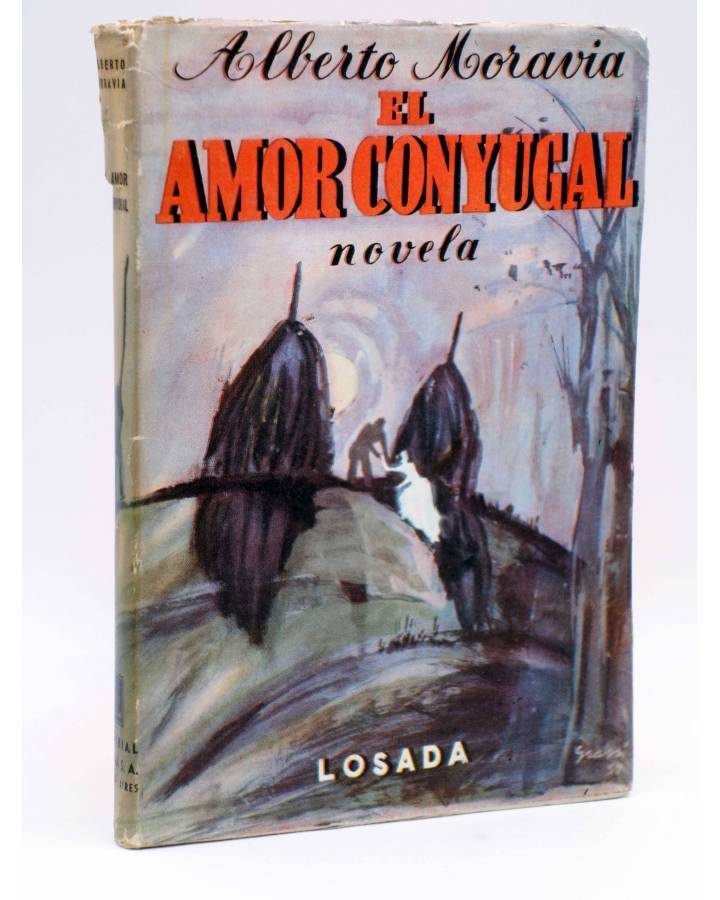 Cubierta de EL AMOR CONYUGAL Y OTROS CUENTOS (Alberto Moravia) Losada 1955