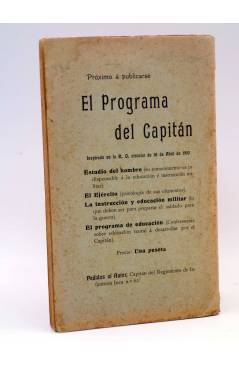 Contracubierta de POR ESPAÑA. CONSEJOS A LOS OFICIALES (Capitán S. Vallespir) Francisco Soler Prats 1911