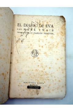 Muestra 1 de EL DIARIO DE EVA (Mark Twain) Biblioteca Nueva Circa 1915