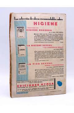 Contracubierta de LA NOVELA AVENTURA 26. EL CEMENTERIO DE LOS LEPROSOS (Eduardo Letailleur) Hymsa 1934