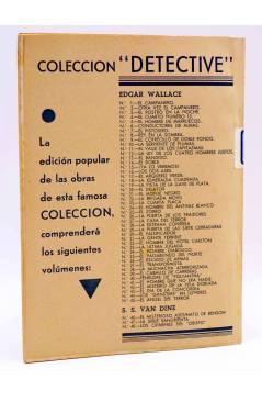 Contracubierta de COLECCIÓN DETECTIVE 30. EL FALSIFICADOR (Edgar Wallace) M. Aguilar Circa 1940