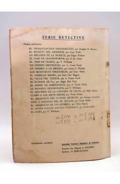 Contracubierta de SERIE DETECTIVE 19. EL SEÑOR COLLIN CONTRA NAPOLEÓN (Frank Heller) Maucci Circa 1940