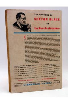 Contracubierta de LA NOVELA AVENTURA 28. LAS CUATRO VÍBORAS (Pierre Véry) Hymsa 1934