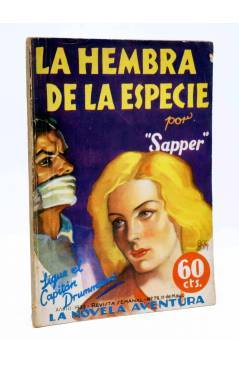 Cubierta de LA NOVELA AVENTURA 78. CAPITÁN DRUMMOND. LA HEMBRA DE LA ESPECIE (Sapper) Hymsa 1935