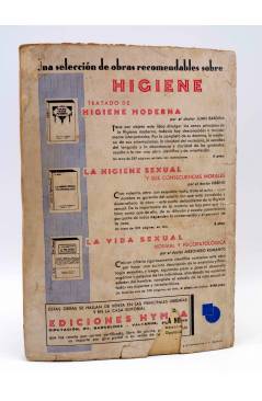 Contracubierta de LA NOVELA AVENTURA 95. EL LAGO TRÁGICO (Edouard Letailleur) Hymsa 1935