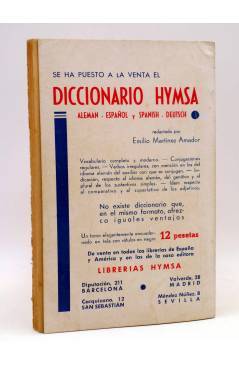 Contracubierta de LA NOVELA AVENTURA 175. EL CEMENTERIO DE LOS LEPROSOS (Noël Vindry) Hymsa 1940