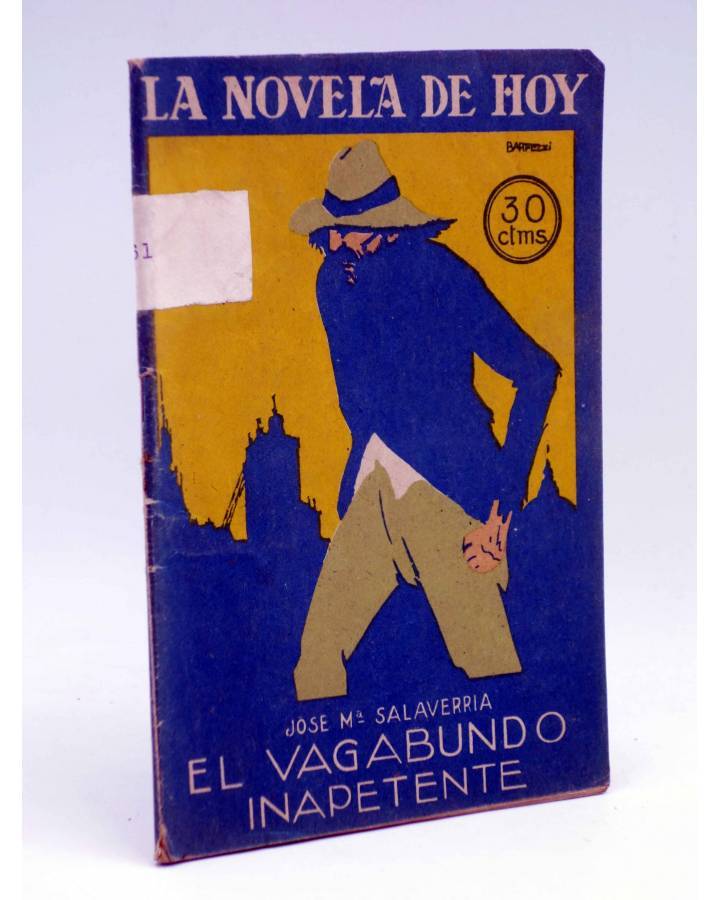 Cubierta de LA NOVELA DE HOY 6. EL VAGABUNDO INAPETENTE (José Mª Salaverría / Bartolozzi) Atlántida 1922