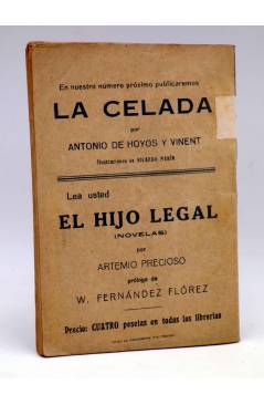 Contracubierta de LA NOVELA DE HOY 6. EL VAGABUNDO INAPETENTE (José Mª Salaverría / Bartolozzi) Atlántida 1922