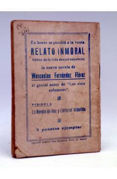 Contracubierta de LA NOVELA DE HOY 303. LA VIUDA TRÁGICA (Juan Ferragut / Máximo Ramos) Atlántida 1928