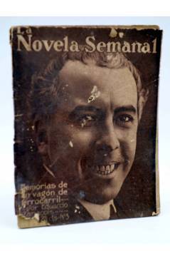 Cubierta de LA NOVELA SEMANAL 3. MEMORIAS DE UN VAGÓN DE FERROCARRIL (Zamacois / Marín) Prensa Gráfica 1921
