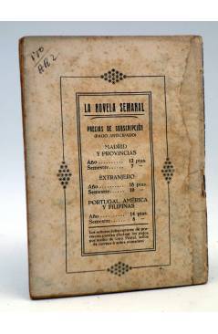 Contracubierta de LA NOVELA SEMANAL 47. EL TALISMÁN DE NAPOLEÓN (Andrenio / Marín) Prensa Gráfica 1922
