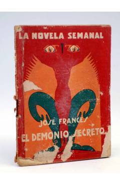 Cubierta de LA NOVELA SEMANAL 195. EL DEMONIO SECRETO (José Francés / Manchón) Prensa Gráfica 1925