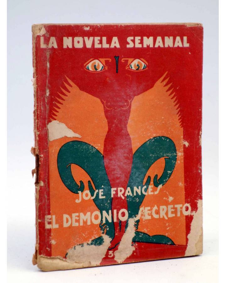 Cubierta de LA NOVELA SEMANAL 195. EL DEMONIO SECRETO (José Francés / Manchón) Prensa Gráfica 1925