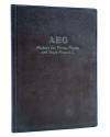 Cubierta de AEG MOTORS FOR THREE FASES AND SINGLE PHASE A.C (Vvaa) Allgemeine Elektricitats Gesellschaft 1956
