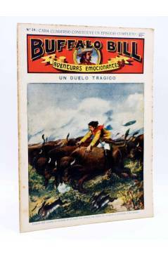 Cubierta de BUFFALO BILL. AVENTURA EMOCIONANTES 24. UN DUELO TRÁGICO. Sopena Circa 1900