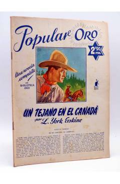 Cubierta de POPULAR ORO 4. UN TEJANO EN EL CANADÁ (L. York Erskine) Molino 1951