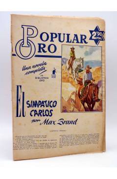 Cubierta de POPULAR ORO 11. EL SIMPÁTICO CARLOS (Max Brand) Molino 1951