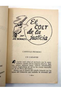 Muestra 2 de COLECCIÓN WESTERN 3. EL COLT DE LA JUSTICIA (Joe Bennet) Valenciana 1961. Sello en cubierta