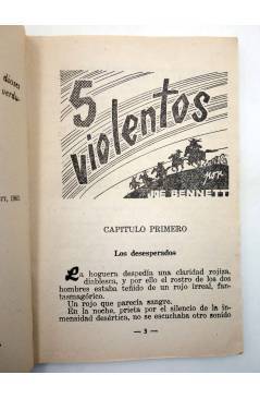 Muestra 2 de COLECCIÓN WESTERN 42. 5 CINCO VIOLENTOS (Joe Bennet) Valenciana 1962