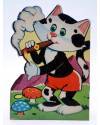 Contracubierta de CUENTO TROQUELADO PEQUEÑO ZOO 91. EL GATO FUMADOR (E. Sotillos / A. Ayné) Toray 1967