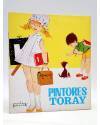 Cubierta de PINTORES TORAY SERIE M 17. NIÑA MALETIN NIÑO Y GATO (María Pascual) Toray 1983