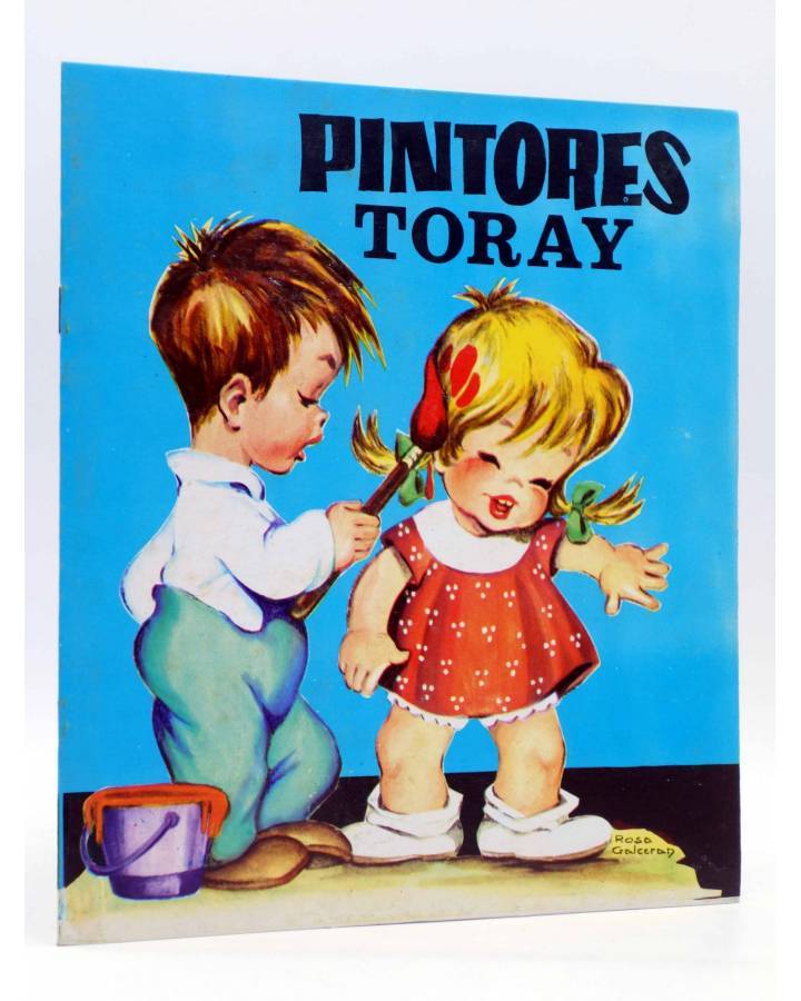 Cubierta de PINTORES TORAY SERIE G 11. NIÑO PINTANDO NIÑA (Rosa Galcerán) Toray 1986