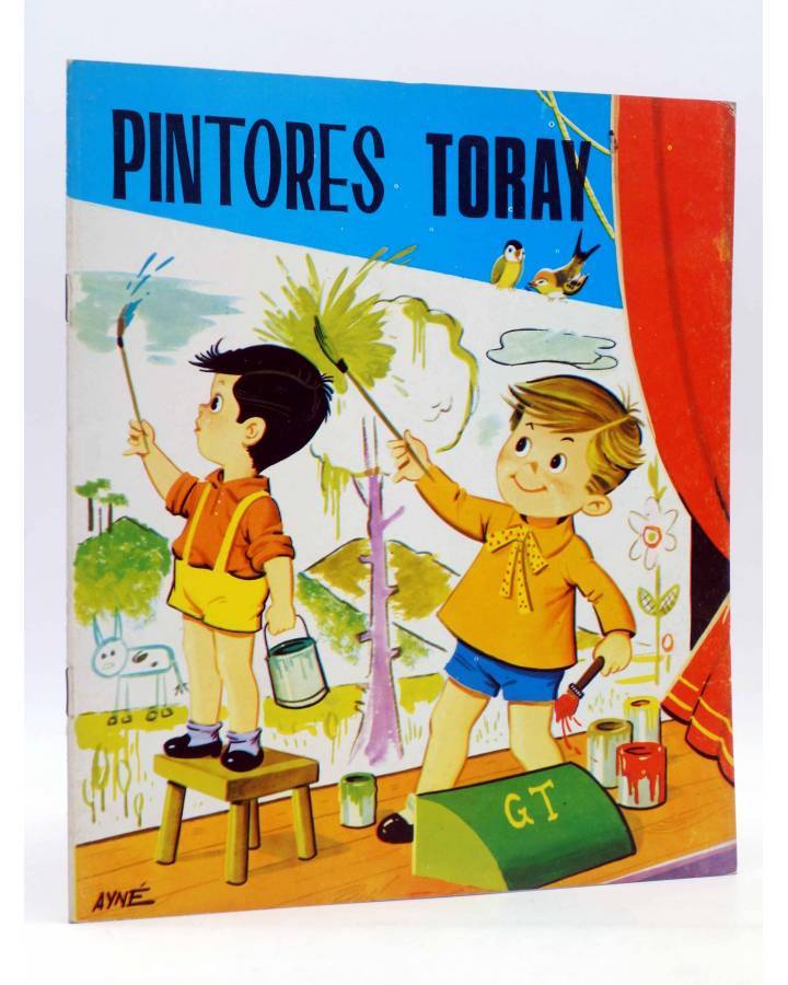 Cubierta de PINTORES TORAY SERIE G 15. DOS NIÑOS PINTANDO EN UN ESCENARIO (Antonio Ayné) Toray 1978