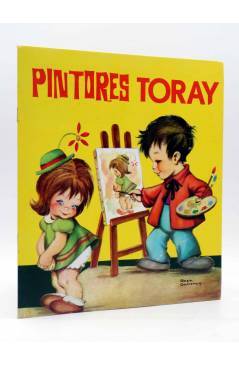 Cubierta de PINTORES TORAY SERIE G 17. NIÑO PINTANDO A NIÑA CON SOMBRERO (Rosa Galcerán) Toray 1986