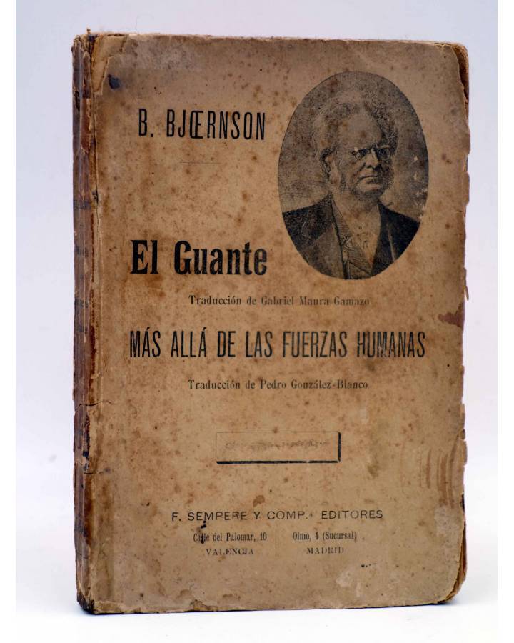 Cubierta de EL GUANTE. MÁS ALLÁ DE LAS FUERZAS HUMANAS (Bjoernstjerne Bjoerson) F Sempere Circa 1910
