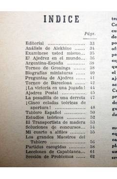 Muestra 3 de AJEDREZ ESPAÑOL AÑO VI Nº 61. REVISTA MENSUAL. NOVIEMBRE (Vvaa) FEDA 1947