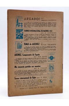 Contracubierta de AJEDREZ ESPAÑOL AÑO VI Nº 64. REVISTA MENSUAL. ABRIL (Vvaa) FEDA 1947