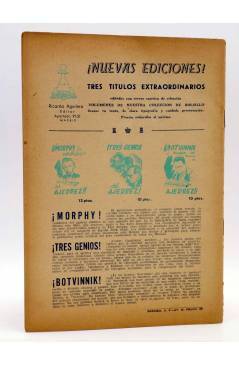 Contracubierta de AJEDREZ ESPAÑOL AÑO VIII Nº 86. REVISTA MENSUAL. FEBRERO (Vvaa) FEDA 1949