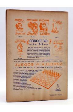 Contracubierta de AJEDREZ ESPAÑOL AÑO VII Nº 90. REVISTA MENSUAL. JUNIO (Vvaa) FEDA 1949