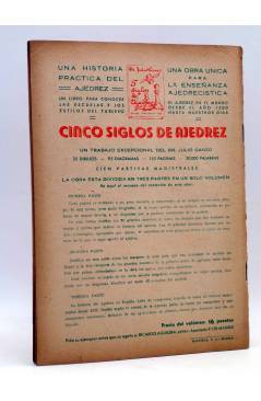 Contracubierta de AJEDREZ ESPAÑOL AÑO VII Nº 93. REVISTA MENSUAL. SEPTIEMBRE (Vvaa) FEDA 1949