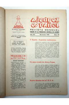 Muestra 1 de AJEDREZ ESPAÑOL AÑO VII Nº 95. REVISTA MENSUAL. NOVIEMBRE (Vvaa) FEDA 1949