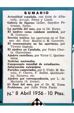 Muestra 1 de EL AJEDREZ ESPAÑOL AÑO II Nº 8. REVISTA MENSUAL. ABRIL (Vvaa) FEDA 1956