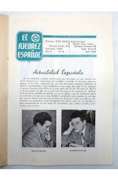 Muestra 2 de EL AJEDREZ ESPAÑOL AÑO II Nº 8. REVISTA MENSUAL. ABRIL (Vvaa) FEDA 1956