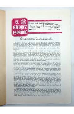 Muestra 2 de EL AJEDREZ ESPAÑOL AÑO II Nº 9. REVISTA MENSUAL. MAYO (Vvaa) FEDA 1956