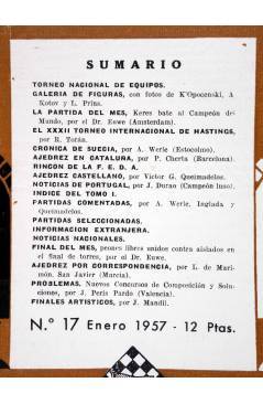 Muestra 1 de EL AJEDREZ ESPAÑOL AÑO III Nº 17. REVISTA MENSUAL. ENERO (Vvaa) FEDA 1957