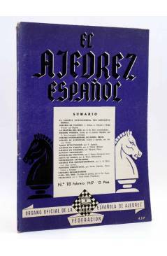 Cubierta de EL AJEDREZ ESPAÑOL AÑO III Nº 18. REVISTA MENSUAL. FEBRERO (Vvaa) FEDA 1957