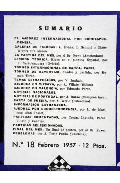 Muestra 1 de EL AJEDREZ ESPAÑOL AÑO III Nº 18. REVISTA MENSUAL. FEBRERO (Vvaa) FEDA 1957