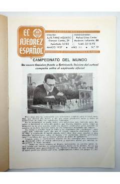 Muestra 2 de EL AJEDREZ ESPAÑOL AÑO III Nº 19. REVISTA MENSUAL. MARZO (Vvaa) FEDA 1957