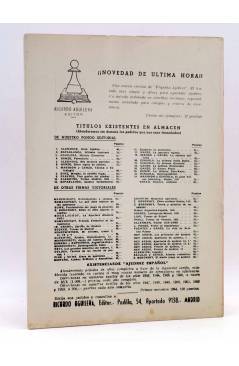 Contracubierta de EL AJEDREZ ESPAÑOL AÑO III Nº 23. REVISTA MENSUAL. JULIO - ESPECIAL (Vvaa) FEDA 1957