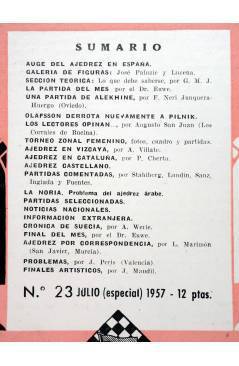 Muestra 1 de EL AJEDREZ ESPAÑOL AÑO III Nº 23. REVISTA MENSUAL. JULIO - ESPECIAL (Vvaa) FEDA 1957
