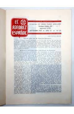 Muestra 2 de EL AJEDREZ ESPAÑOL AÑO III Nº 25. REVISTA MENSUAL. SEPTIEMBRE (Vvaa) FEDA 1957