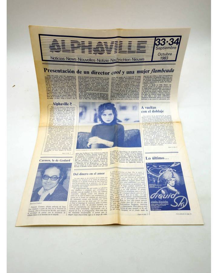 Cubierta de PERIÓDICO DE LOS CINES ALPHAVILLE 33 34. NOTICIAS NEWS. SEPTIEMBRE OCTUBRE (Vvaa) Alphaville 1983